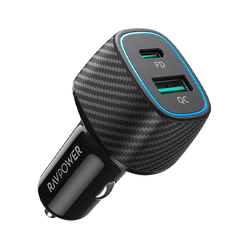 RAVPower RP-VC009 - PD Pioneer 60W 2-Port USB Car Charger