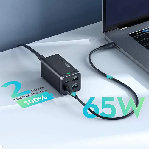 RAVPower RP-PC136 - 65W 4-Port GaN Tech USB-C Desktop Charger