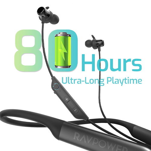 RavPower RP-BH1003 - Wireless in-ear neckband sports earphones with hook