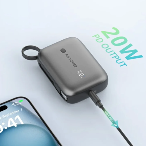 RAVPower RP-PB1224 - 10,000mAh PD20W Attached Type-c Cable