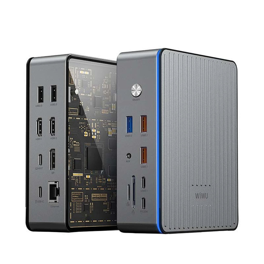 WiWU W1601 16 in 1 - Type C hub Laptop Adapter usb c to PD100W HDMI Card reader