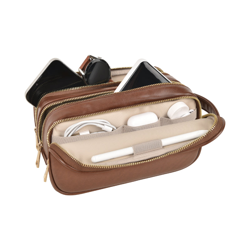 WiWU Salem Lux - Pouch LUX PU leather Metal Zipper Luxurious design