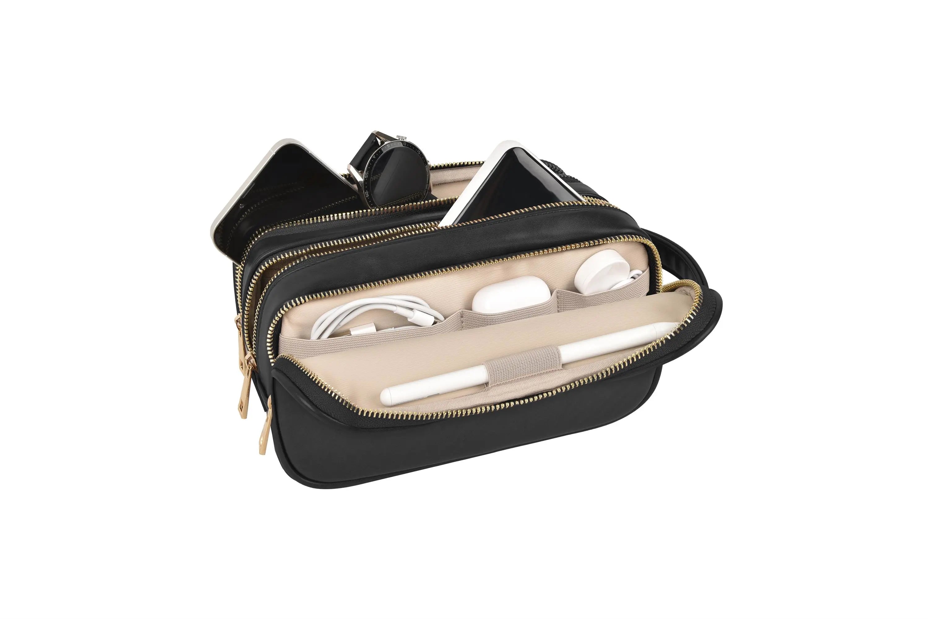 WiWU Salem Lux - Pouch LUX PU leather Metal Zipper Luxurious design