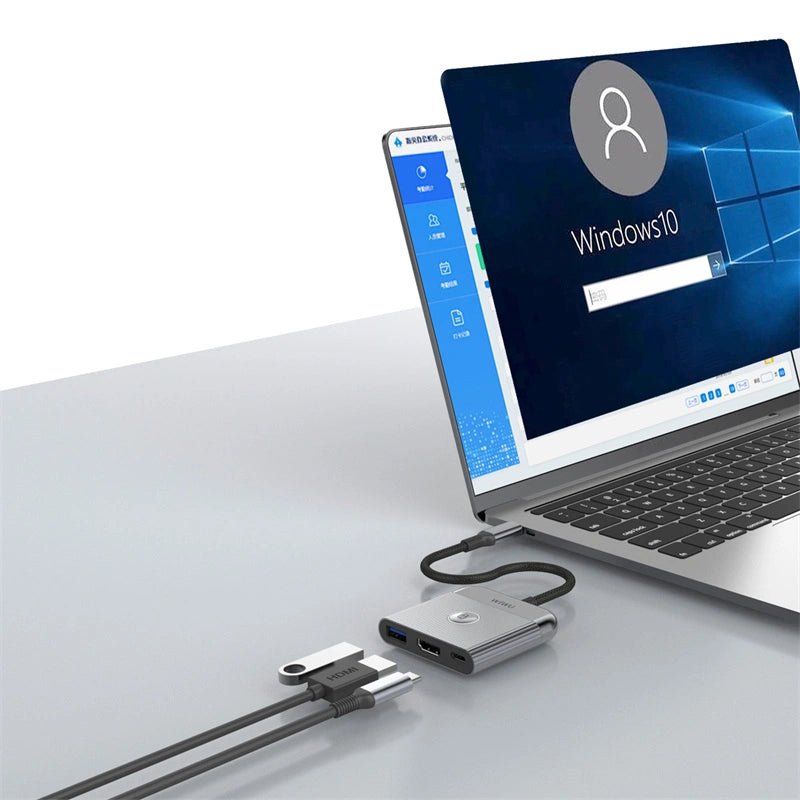 WiWU HB002 - 3 in 1 Type C hub Laptop Adatpter