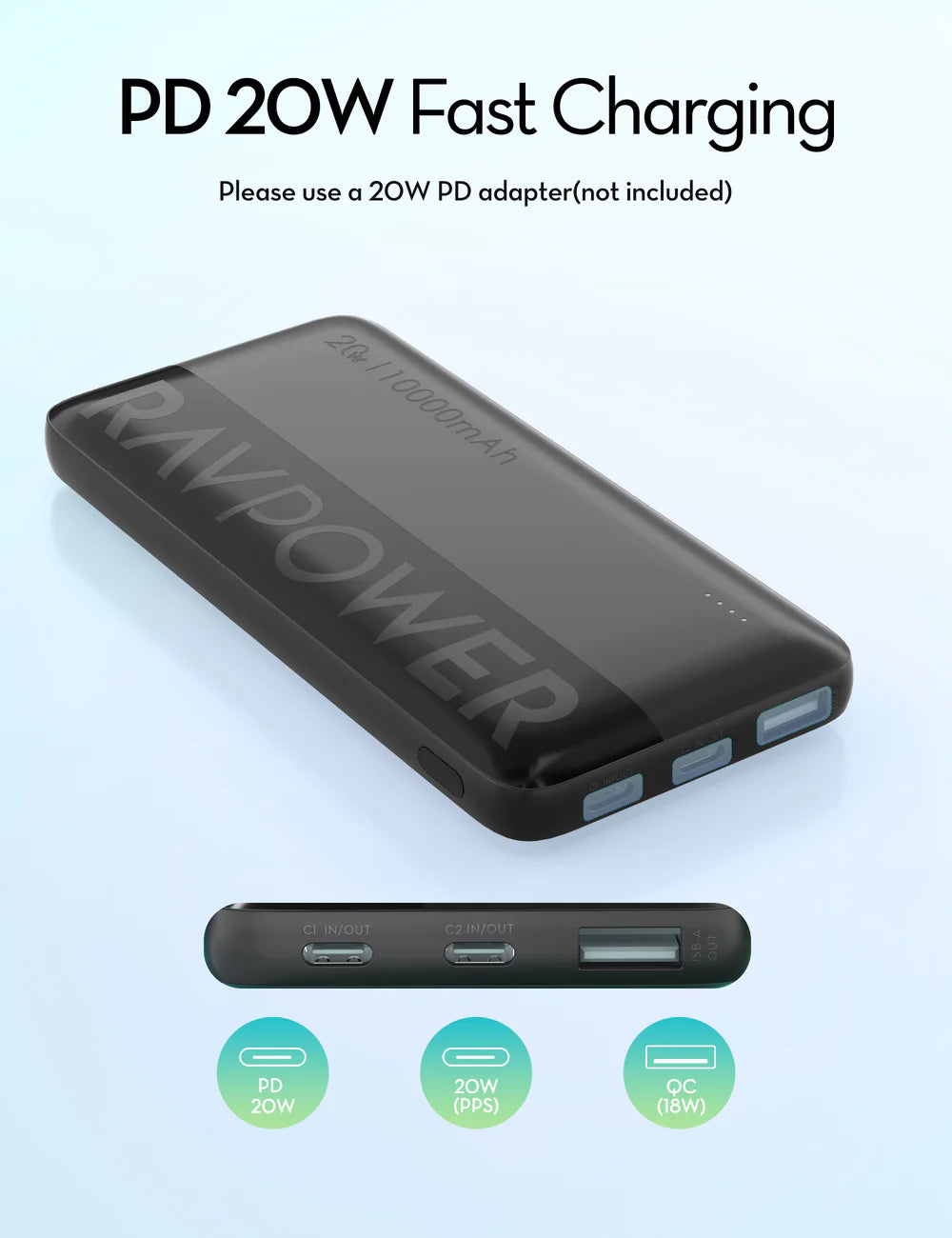 RAVPower RP-PB1228 - 10000mAh