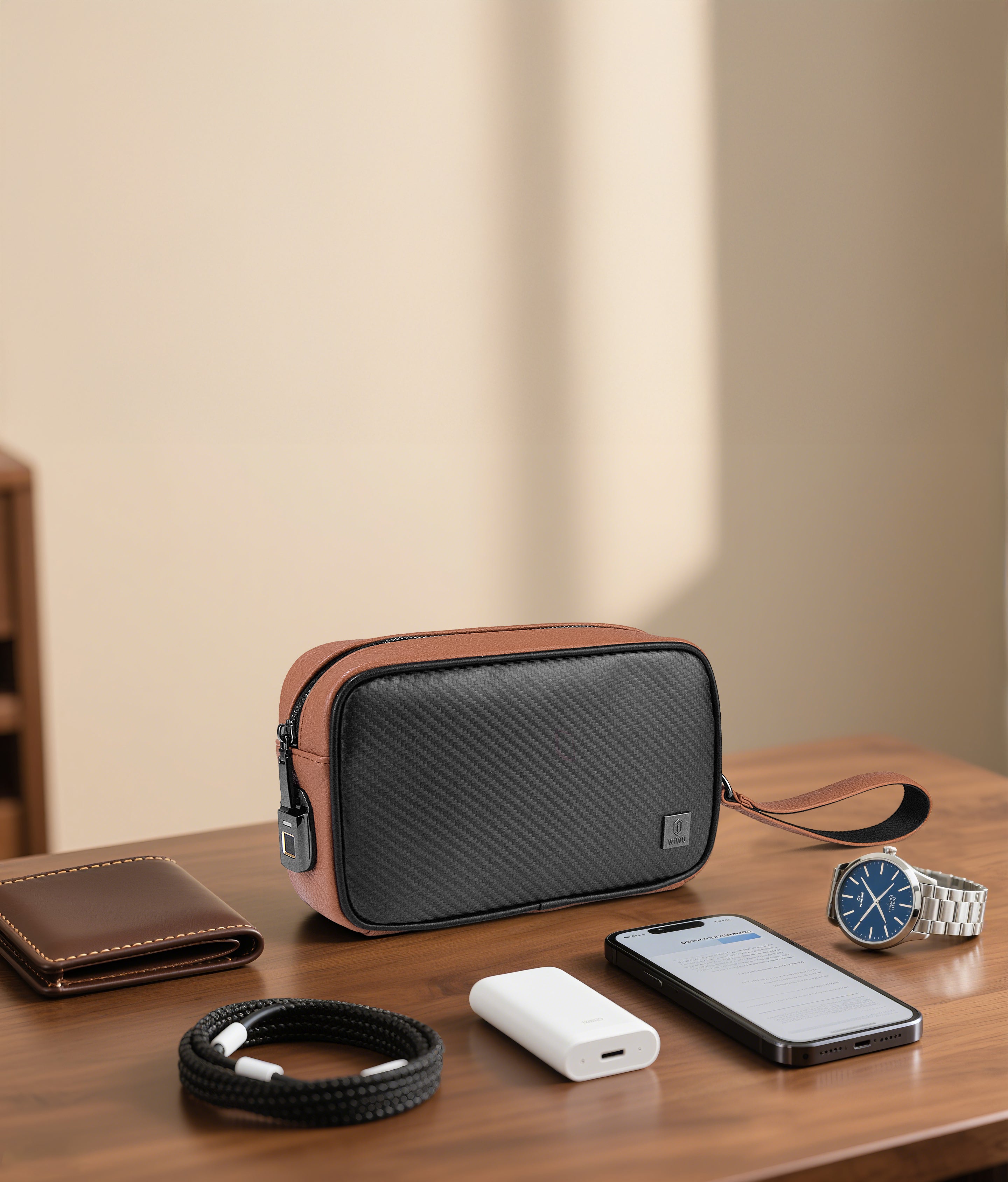 WiWU Master Carbon - Fingerprint Lock Pouch